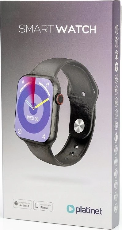 Išmanusis laikrodis Išmanieji laikrodžiai Platinet (PSMART29B) (Bluetooth 5.1, NFC, Call vers.)