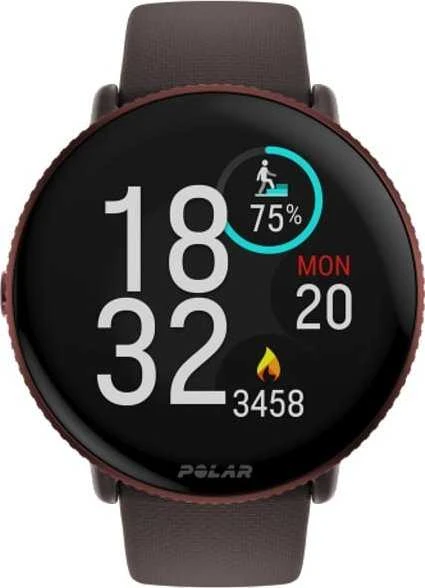 Išmanusis laikrodis Polar Ignite 3 Titanium, S-L dydžio, Juodos spalvos korpusas su rudos spalvos odiniu dirželiu (komplektacijoje papildomai juodos spalvos silikoninis dirželis)