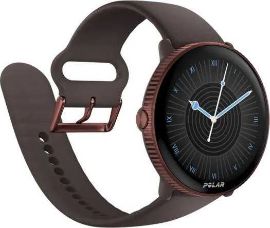 Išmanusis laikrodis Polar Ignite 3 Titanium, S-L dydžio, Juodos spalvos korpusas su rudos spalvos odiniu dirželiu (komplektacijoje papildomai juodos spalvos silikoninis dirželis)