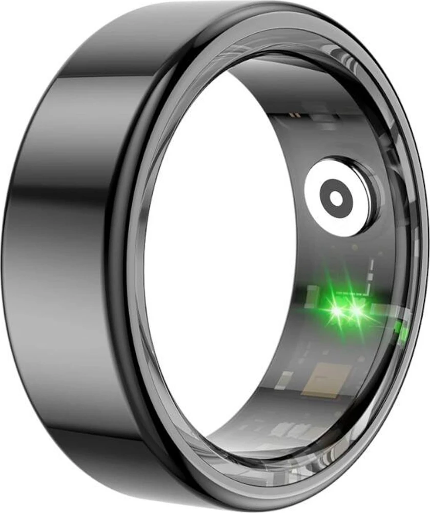 COLMI R02 išmanusis žiedas, 9 dydis, 18,9 mm (juodas) + įkrovimo dėklas