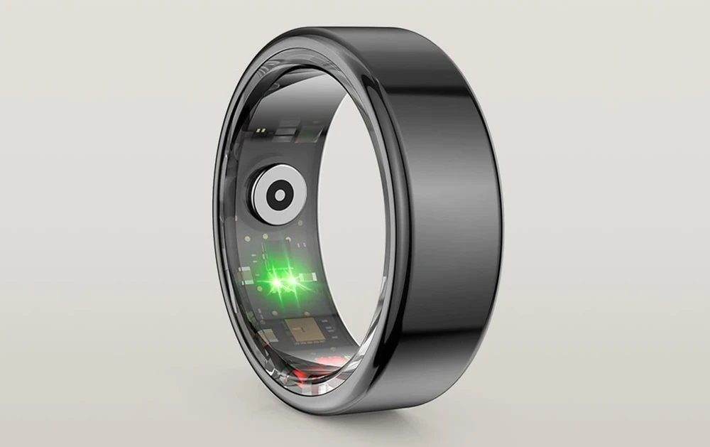 COLMI R02 Smart Ring, size 10, 19.8 mm juodos spalvos + charging case