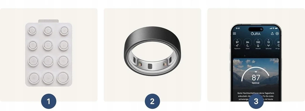 Išmanusis žiedas Oura Ring 4 | 10 dydžio, tamsiai pilkos spalvos