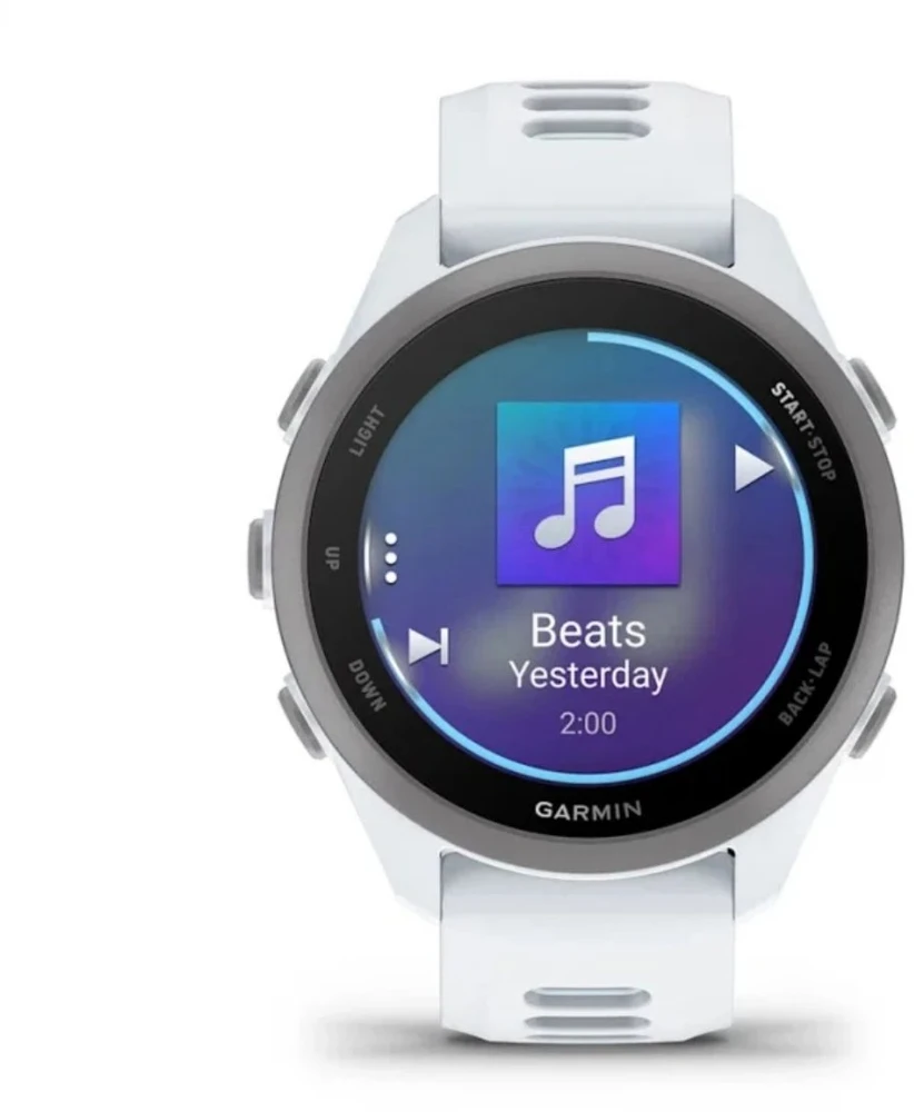 „Garmin Forerunner 170 Music“ išmanusis laikrodis, akmens baltumo