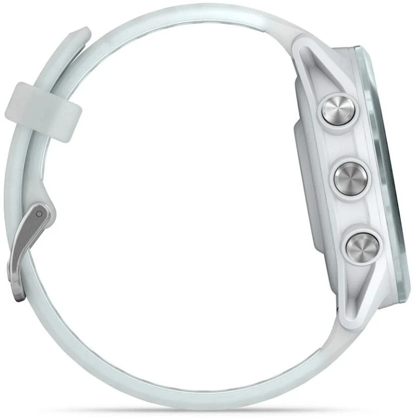 Išmanusis laikrodis Garmin Forerunner® 570 - 42mm Melsvos spalvos aliuminis su permatomu baltojo akmens / melsvos spalvos dirželiu