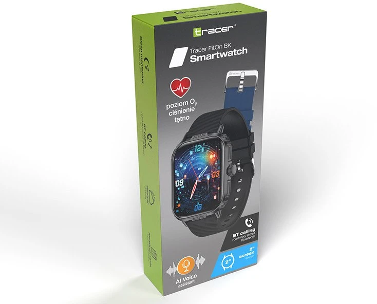 Smartwatch Išmanusis laikrodis TRACER FitOn BK išmanusis laikrodis