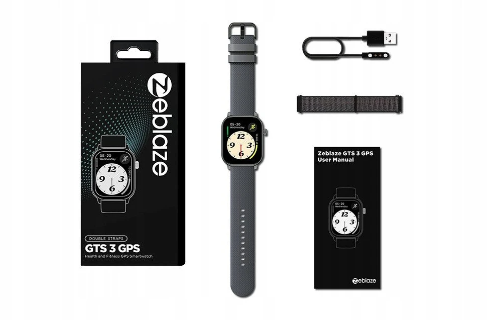 „Zeblaze GTS 3“ GPS išmanusis laikrodis (pilkos spalvos)