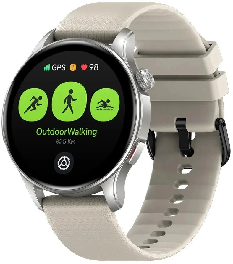 Išmanusis laikrodis Zeblaze Męski Išmanusis laikrodis Btalk 3 GPS 45 mm Kreminė Beż AMOLED SOS 25 Dni (6946639813595)