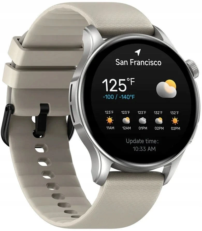 Išmanusis laikrodis Zeblaze Męski Išmanusis laikrodis Btalk 3 GPS 45 mm Kreminė Beż AMOLED SOS 25 Dni (6946639813595)
