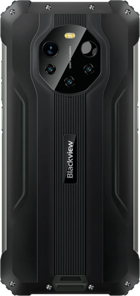 Blackview Rugged BL8800 Dual 5G Pro 6.58" FHD+IPS 1080x2408 8GB/128GB, MT6833V aštuonių branduolių procesorius 2.2GHz, 16MP priekinė/5MP+50MP galinė kamera FLIR terminė kamera Baterija 8380mAh C tipo Android 11 Pirštų atspaudų skaitytuvas Dviguba SIM kortelė SD kortelės lizdas NFC Nėra įkroviklio MIL-STD-810H Juodas