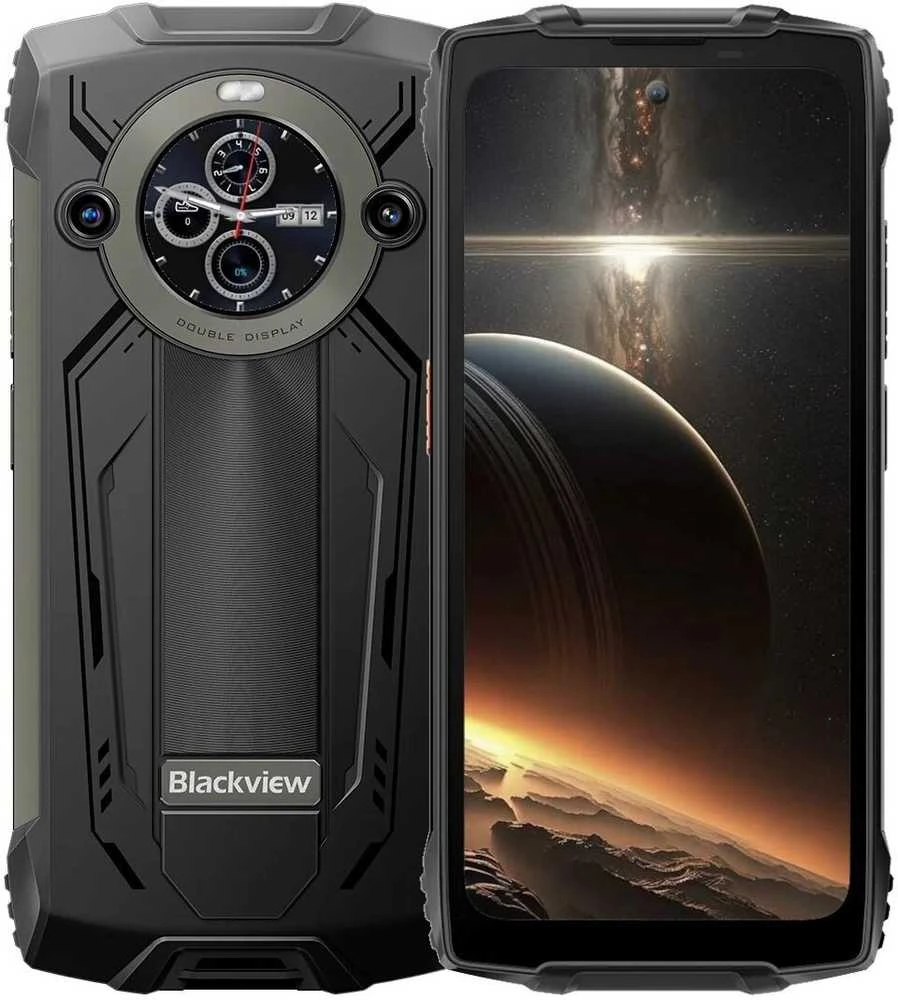 Blackview Tvirtas BV8200 LTE 6,5 colio FHD+IPS 1080x2400 120Hz Corning 3th + 1,3 colio 360x360 12+256GB MT8781 Aštuonių branduolių 2,2 GHz 8800mAh Be įkroviklio CAM Priekinė 32 MP Galinė 50+13 MP IP68/IP69K/MIL-STD-810H NFC Pirštų atspaudų skaitytuvas Juodas