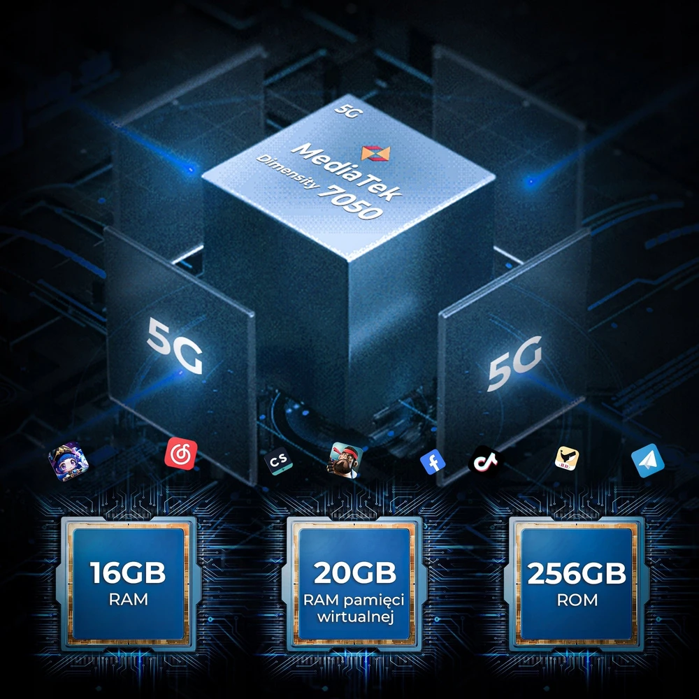 HOTWAV Hyper 7 Pro smartphone (juodas)