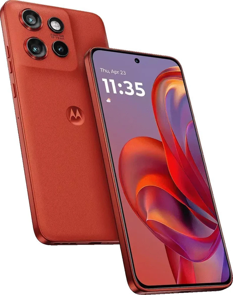 Motorola rinkinys: Moto Edge 60 Neo 8/256GB telefonas (raudonas) + Moto Buds ausinės (melsvos)