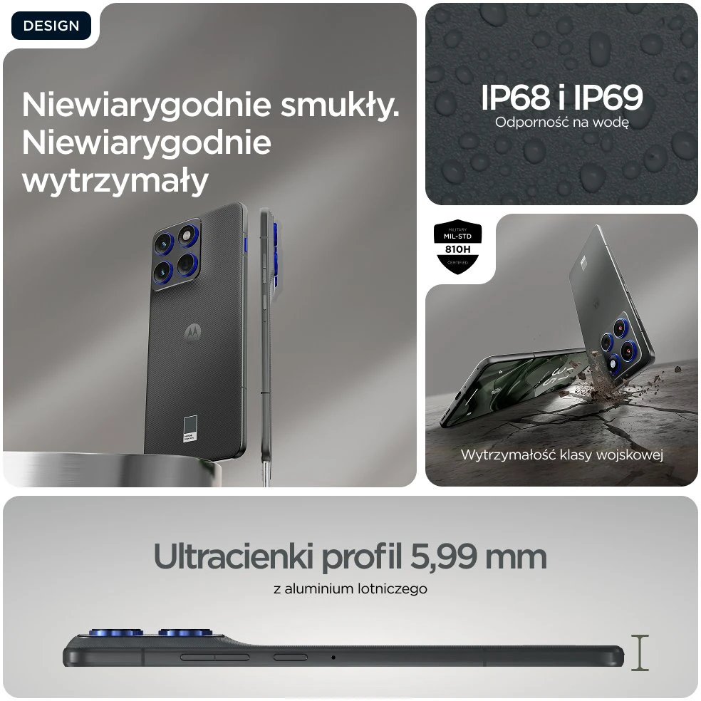 Išmanusis telefonas Motorola Edge 70 5G 12/512GB Grafitowy (PBA50067SE)