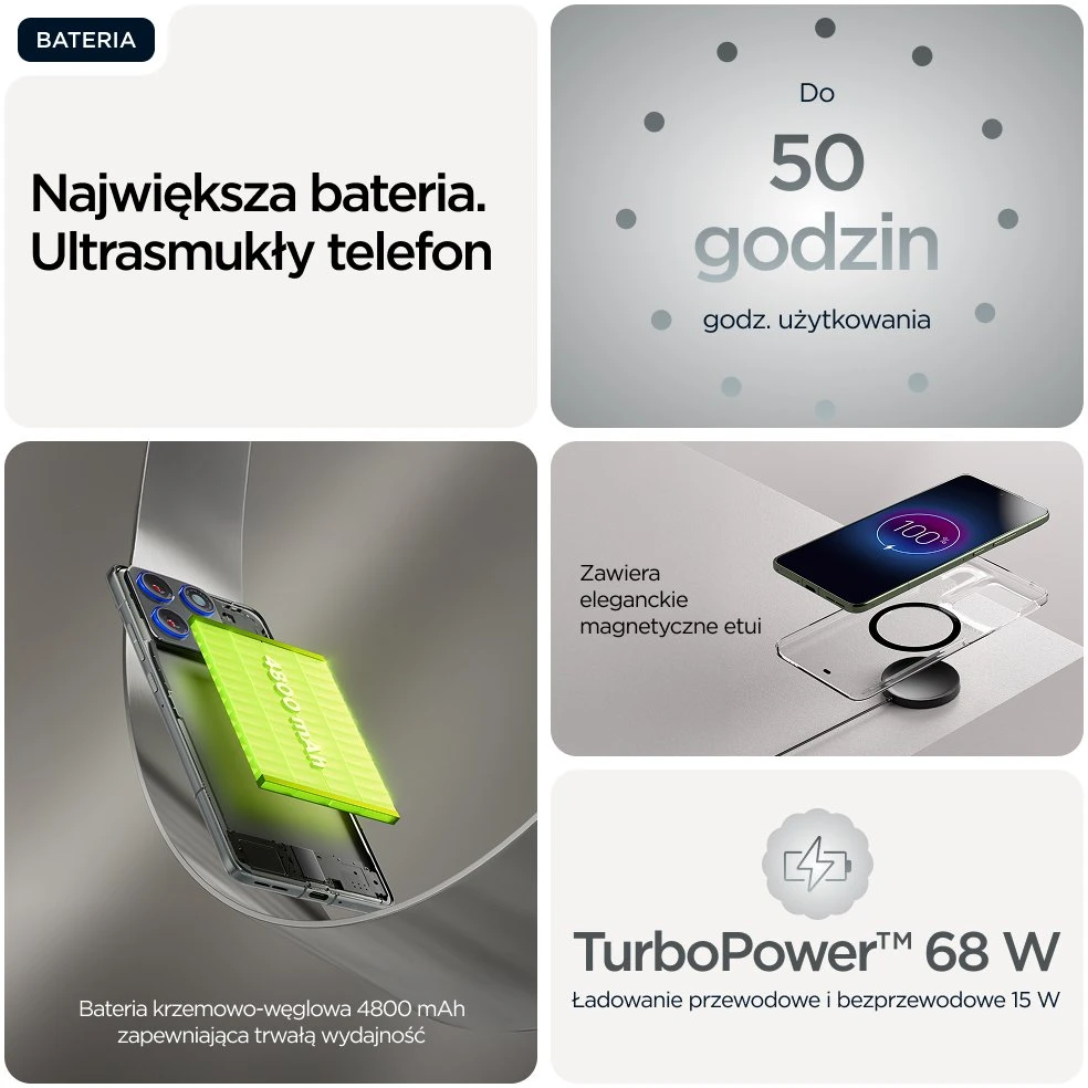 Išmanusis telefonas Motorola Edge 70 5G 12/512GB Grafitowy (PBA50067SE)
