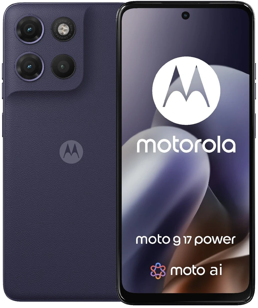 Motorola moto g17 power 17,1 cm (6,72") Hibridinis dviejų SIM kortelių „Android“ 15, USB C tipo 8 GB 256 GB 6000 mAh Violetinė