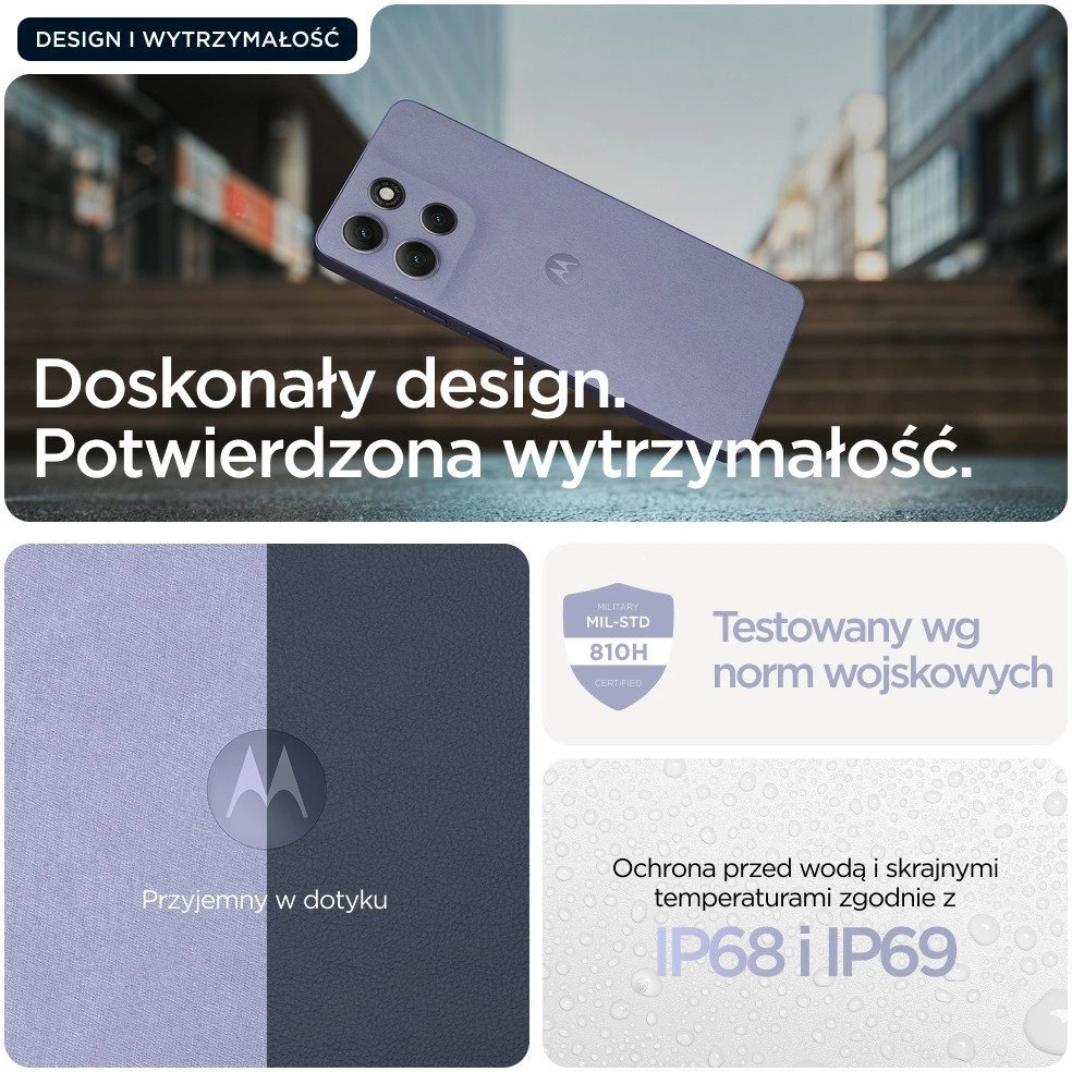 „Motorola Moto G86 5G“ 16,9 cm (6,67 colio) Dviguba SIM kortelė „Android 15“ USB C tipo 8 GB 256 GB 5200 mAh Alyvinis