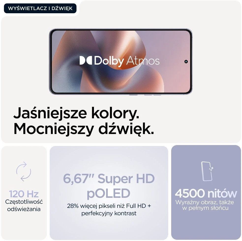 „Motorola Moto G86 5G“ 16,9 cm (6,67 colio) Dviguba SIM kortelė „Android 15“ USB C tipo 8 GB 256 GB 5200 mAh Alyvinis