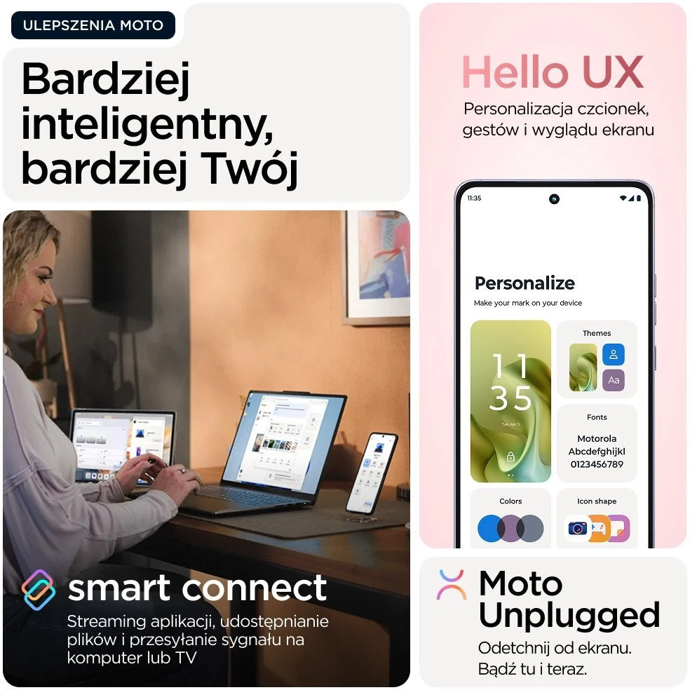 Motorola „Moto G86 Power 5G“ 12/256 GB išmanusis telefonas, „Pantone Chrysanthemum“ (rožinės spalvos)