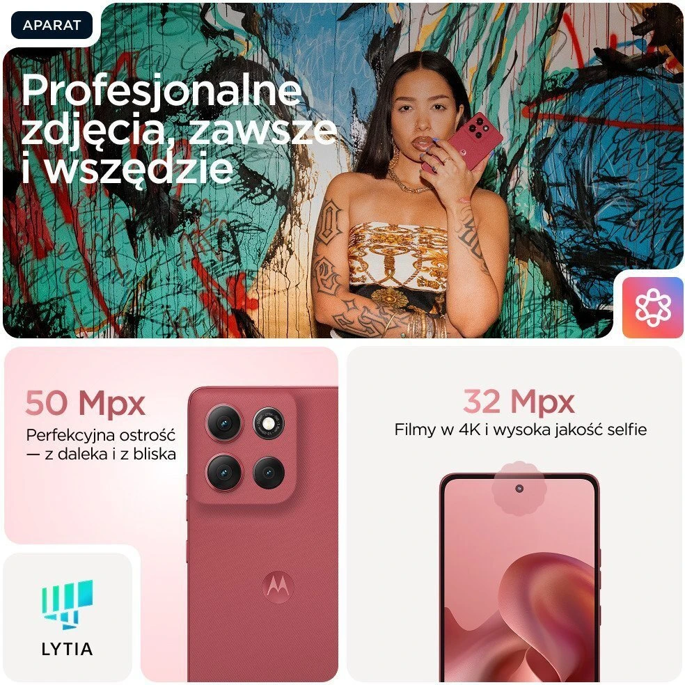 Išmanusis telefonas Motorola Moto G86 5G 8/256GB Rožinė (PB7L0085SE)