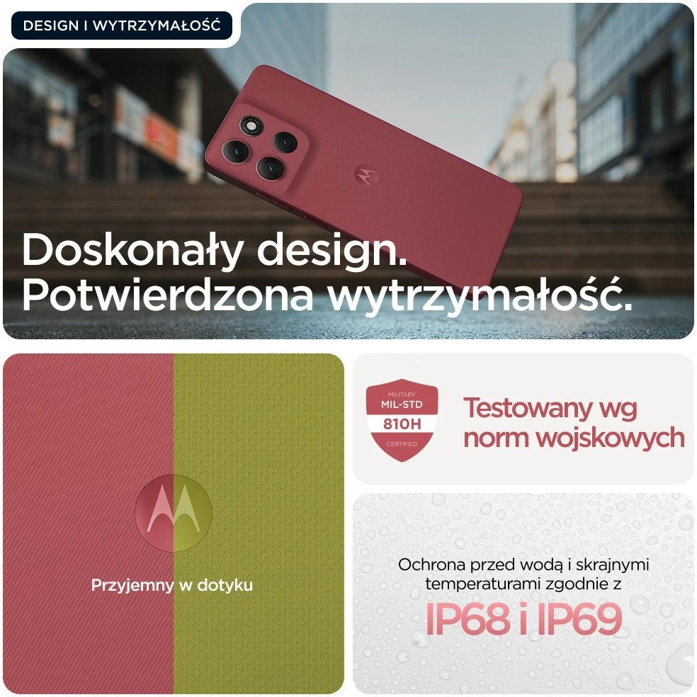 Motorola „Moto G86 Power 5G“ 12/256 GB išmanusis telefonas, „Pantone Chrysanthemum“ (rožinės spalvos)