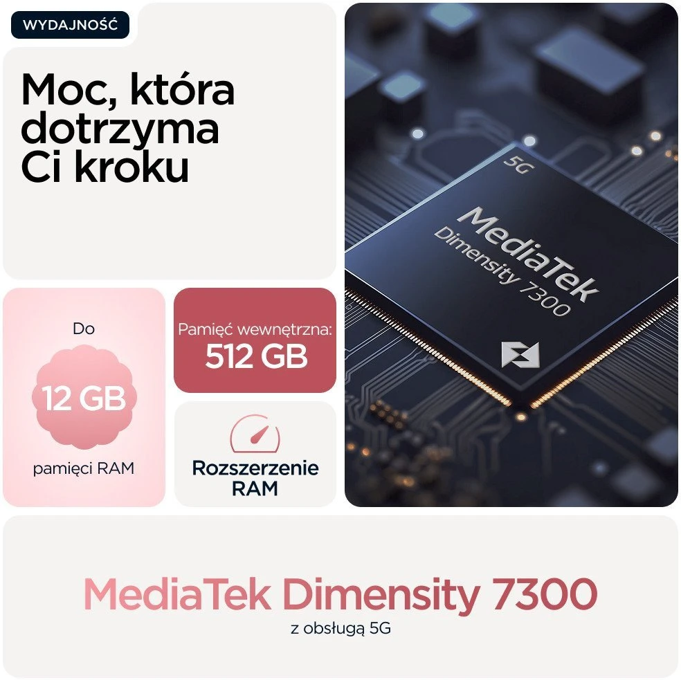 Motorola „Moto G86 Power 5G“ 12/256 GB išmanusis telefonas, „Pantone Chrysanthemum“ (rožinės spalvos)