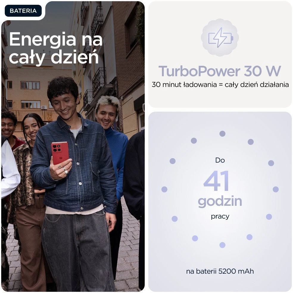 „Motorola Moto G86 5G“ 16,9 cm (6,67 colio) Dviguba SIM kortelė „Android 15“ USB C tipo 8 GB 256 GB 5200 mAh Alyvinis