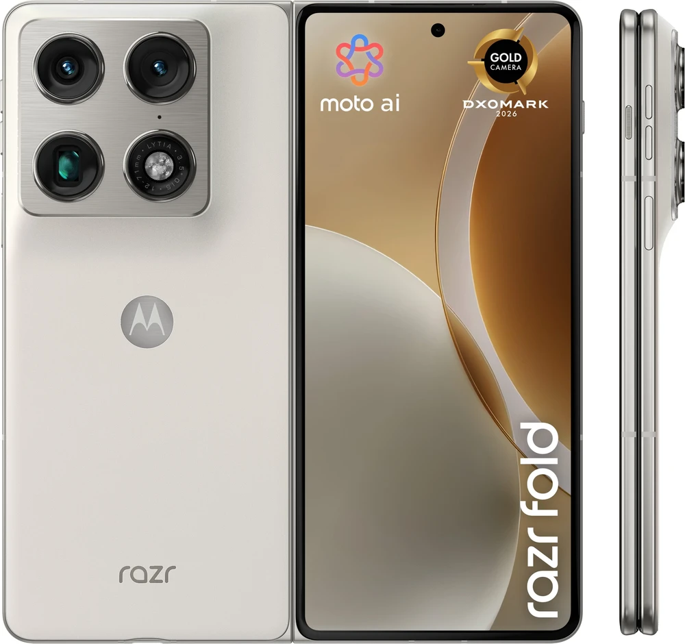 „Motorola razr fold“ 20,6 cm (8,09 colio) dviejų SIM kortelių „Android 16.0“ 5G USB C tipo 16 GB 512 GB 6000 mAh Baltas