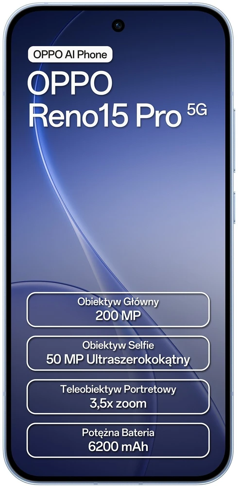 OPPO Reno 15 Pro 5G 12/512GB Mėlyna