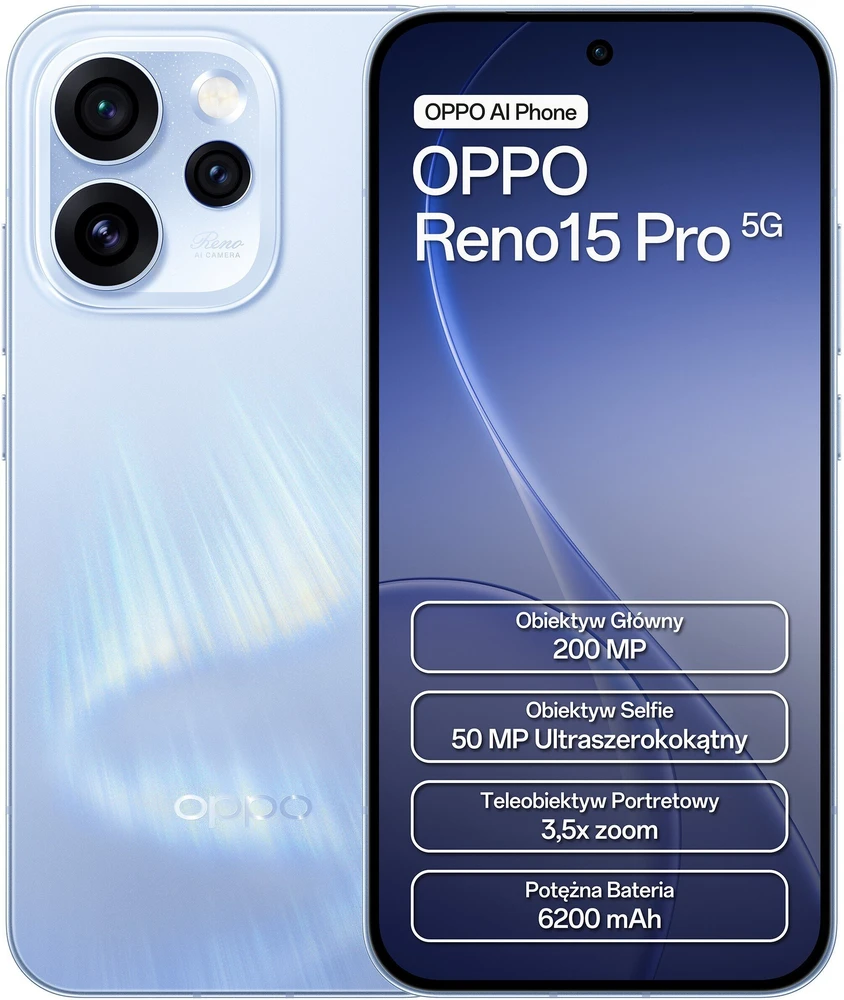 OPPO Reno 15 Pro 5G 12/512GB Mėlyna