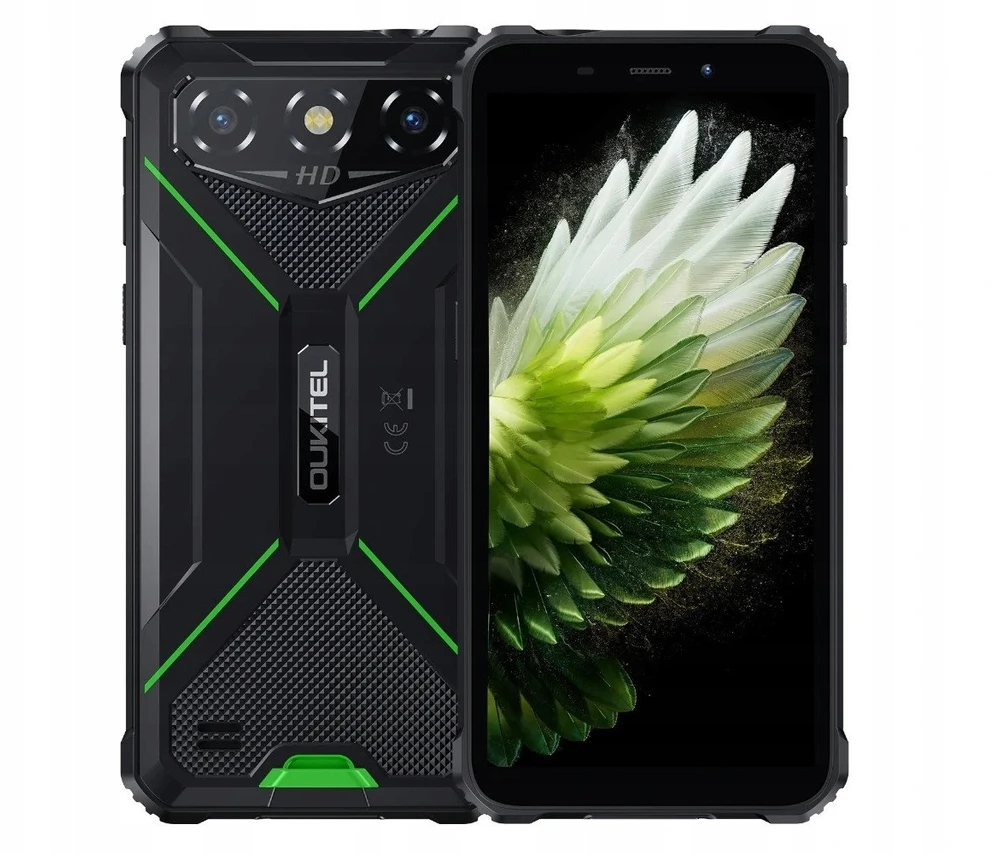 Išmanusis telefonas OUKITEL G3 G3-GN/OL, 6", "Dual SIM", Android 14, 4G, USB Type-C, 4 GB / 128 GB, 6300 mAh, žalias