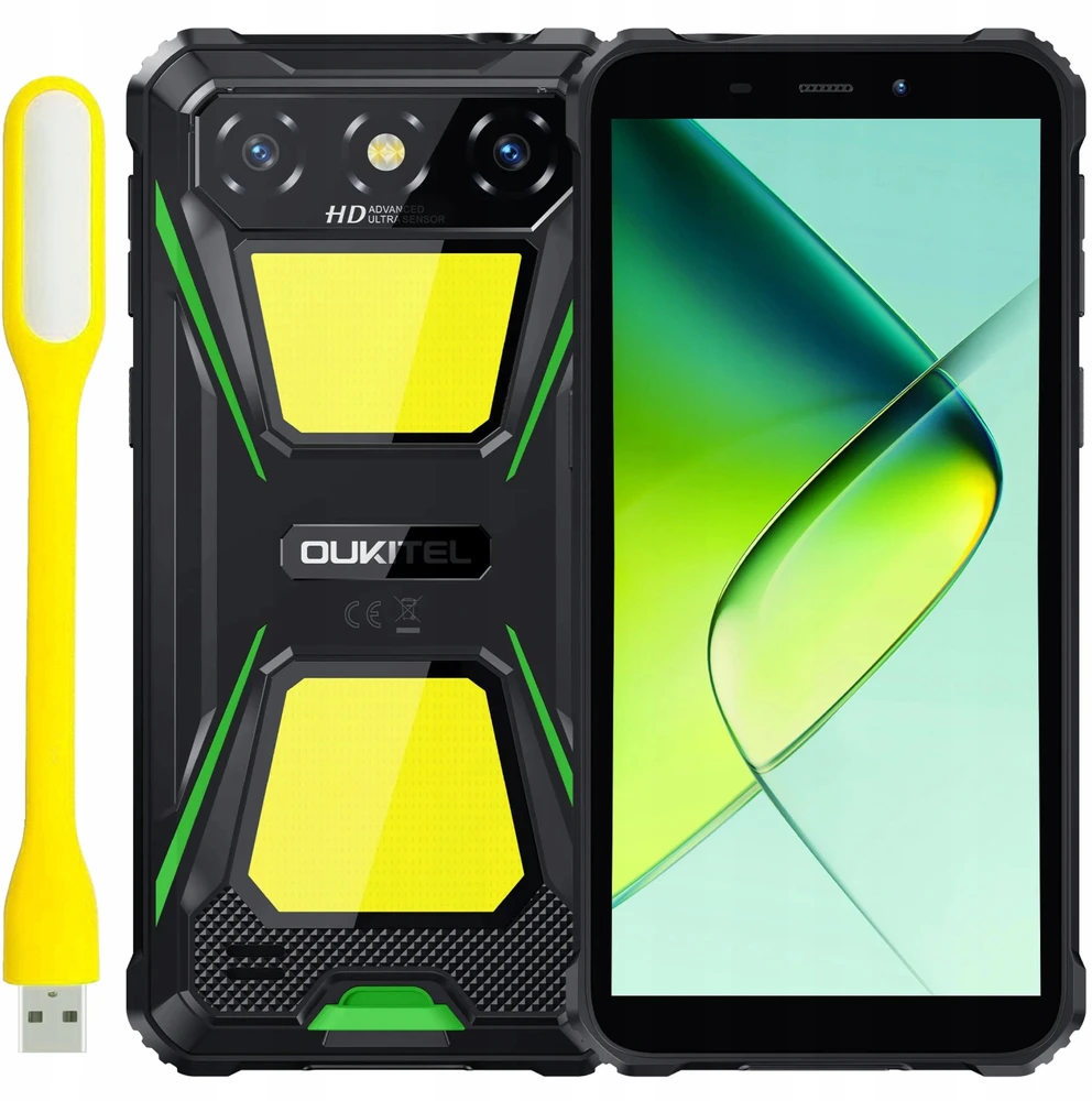 Oukitel G5 6″ Išmanusis telefonas Dual SIM Android 14 4G USB Type-C 4 GB 128 GB 6300 mAh Juodas, Žalias
