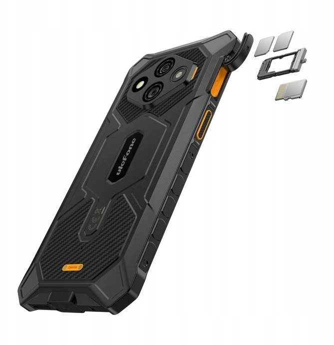 Išmanusis telefonas Ulefone RugKing 3 Pro 16,7 cm (6,56") Dual SIM, Android 15, 4G, USB Type-C, 8 GB, 128 GB, 5700 mAh, oranžinė, juoda