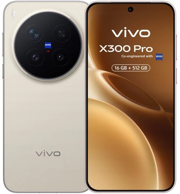 Išmanusis telefonas Vivo X300 Pro, 16/512 GB, Smėlio spalvos