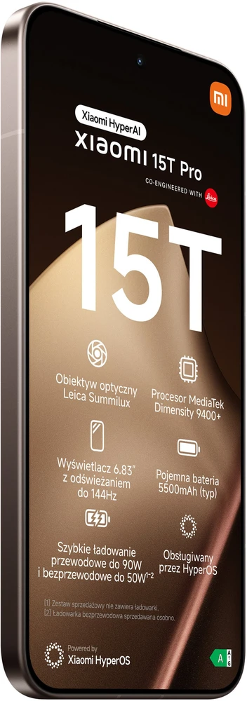 Išmanusis telefonas Xiaomi 15T Pro 5G Dual Sim 12GB RAM 1TB – Gold
