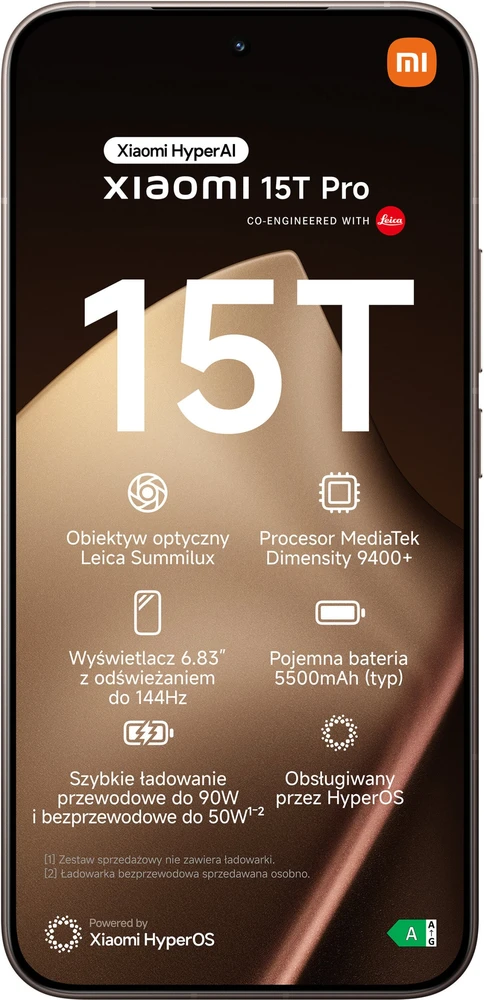 Išmanusis telefonas Xiaomi 15T Pro 5G Dual Sim 12GB RAM 1TB – Gold