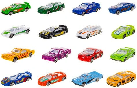 „Iso Trade“ spalvingi automobiliai/spyruoklės 1:64 - 16 vnt. 26319