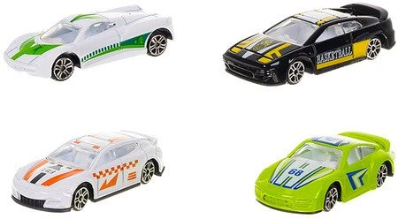 „Iso Trade“ spalvingi automobiliai/spyruoklės 1:64 - 16 vnt. 26319