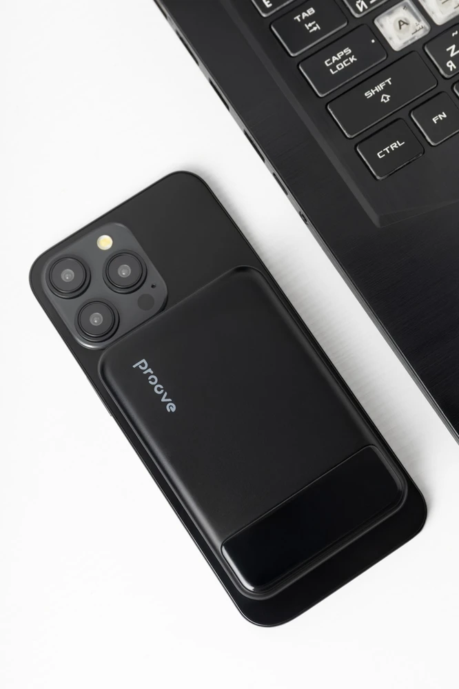 Nešiojamas įkroviklis PROOVE Hoodman Magnetic 10000 mAh Juodas