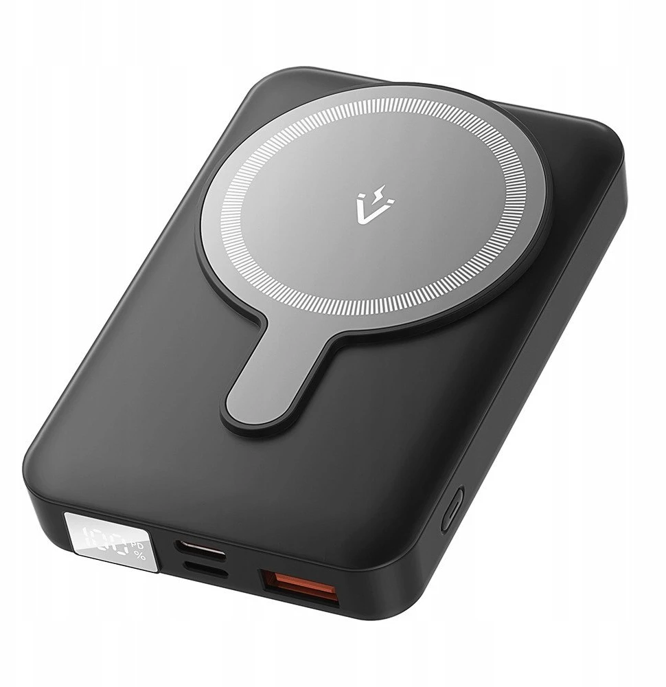 Išorinė baterija WRL 10000mAh 22.5W / magnetinė juoda FHTB0 VENTION