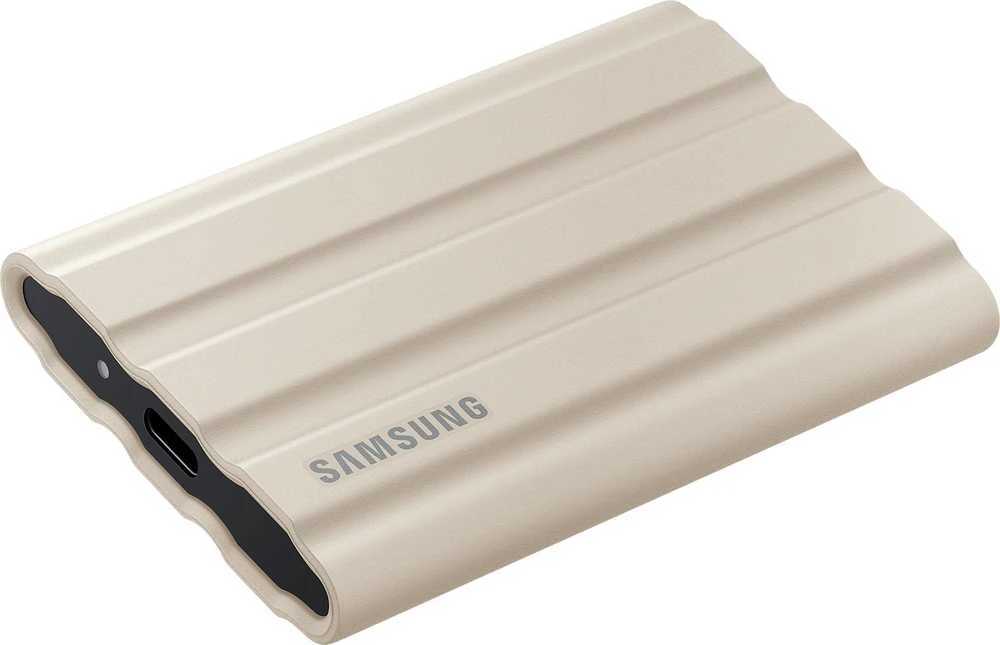 Išorinis kietasis diskas SSD Samsung T7 Shield USB 3.2 Gen 2 1TB, Smėlinės spalvos