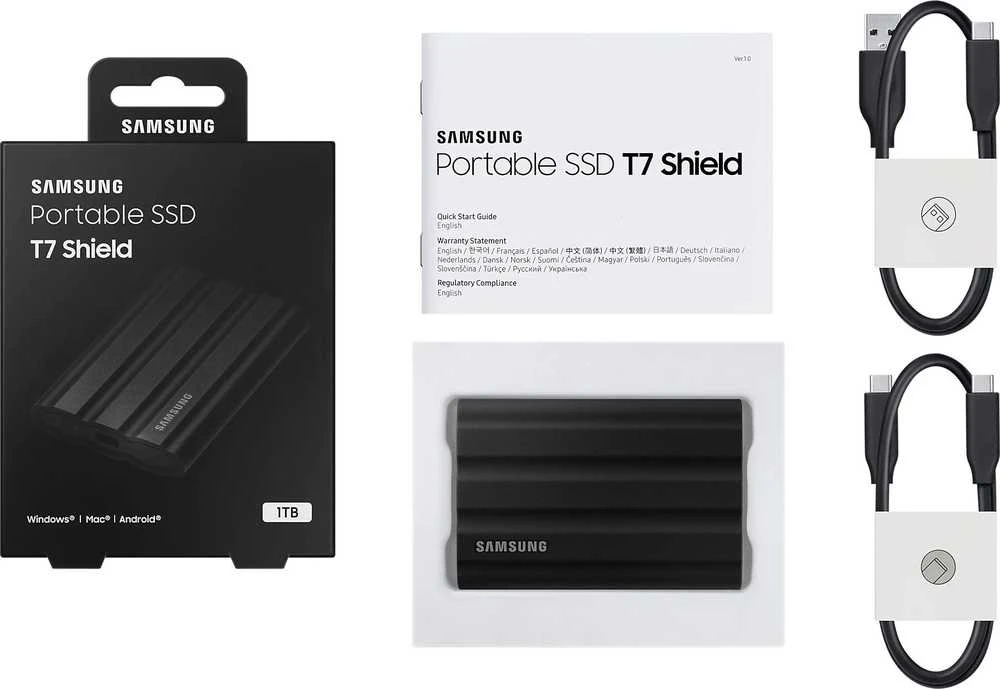 Išorinis kietasis diskas SSD SAMSUNG T7/1TB/USB 3.2/Rašymo greitis 1000 MBytes/sec/Skaitymo greitis 1050 MBytes/sec/MU-PE1T0S/EU