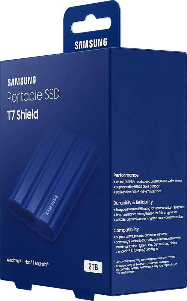 Išorinis kietasis diskas Samsung nešiojamasis SSD T7, Mėlynos spalvos