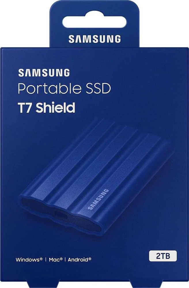 Išorinis kietasis diskas Samsung nešiojamasis SSD T7, Mėlynos spalvos