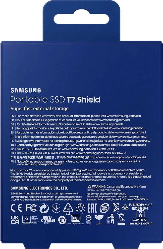 Išorinis kietasis diskas Samsung nešiojamasis SSD T7, Mėlynos spalvos