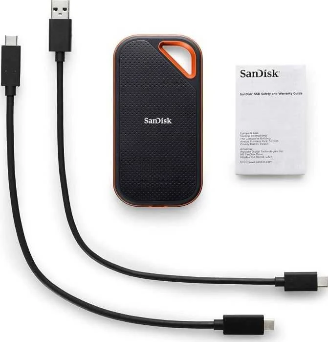 Išorinis kietasis diskas SanDisk Extreme PRO Portable SSD, 4TB, Rašymo greitis 2000 MBytes/sec, Skaitymo greitis 2000 MBytes/sec, SDSSDE81-4T00-G25