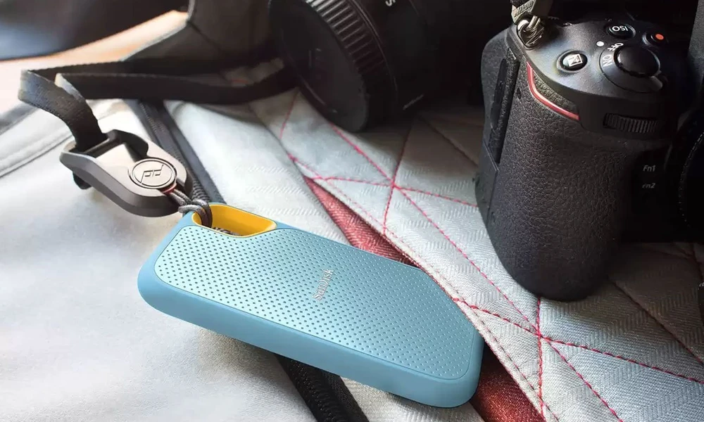 Išorinis kietasis diskas SanDisk Extreme Portable SSD 2 TB, SDSSDE61-2T00-G25B, Šviesiai mėlynas