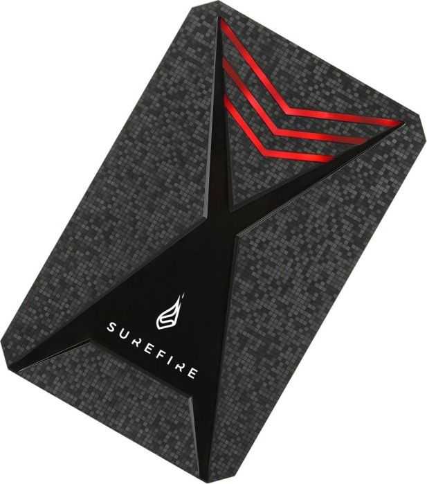 Išorinis kietasis diskas SSD „Surefire GX3 Gaming“, 53684, 1000 GB, juodas, 2,5 colio, USB micro B