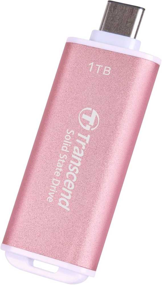 TRANSCEND ESD300P 1TB Išorinis kietasis diskas SSD USB 10Gbps Type C Rožinė