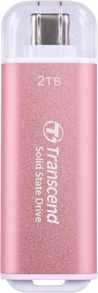 TRANSCEND ESD300P 2TB Išorinis kietasis diskas SSD USB 10Gbps Type C Rožinė