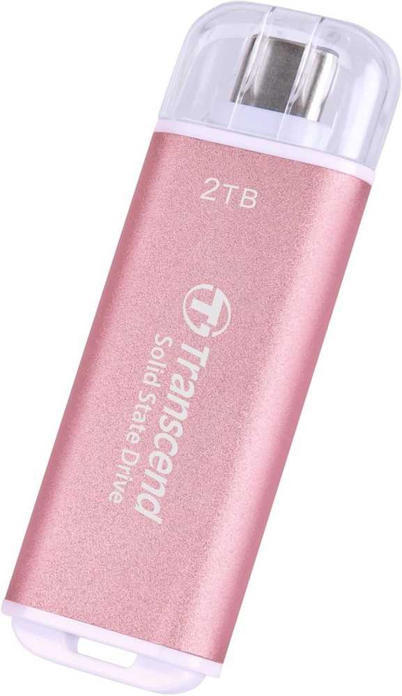 TRANSCEND ESD300P 2TB Išorinis kietasis diskas SSD USB 10Gbps Type C Rožinė